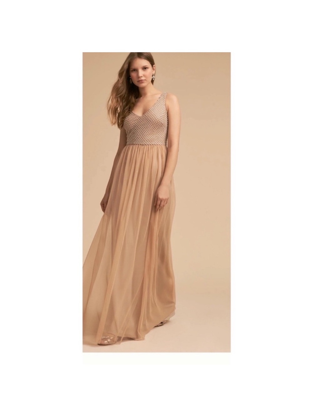 BHLDN * Adrianna Papell Bryce Gown Tulle Maxi Dress Floral
Formal Wedding Guest